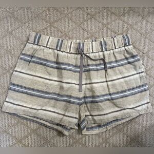 Patagonia Hemp Beige and Blue Striped Women Shorts size‎ S